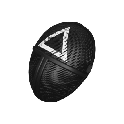 Worker Triangle Mask – Squid Game-Inspired Metal Mesh Cosplay Prop - Prop Movie Money